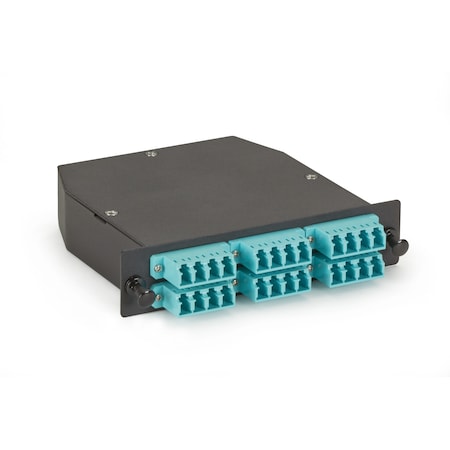 Black Box Mtp Om3 Fiber Optic Lgx Cassette (2) Mtp 12 To (24) Lc Type A FOCA20M3-2MP12-24LC